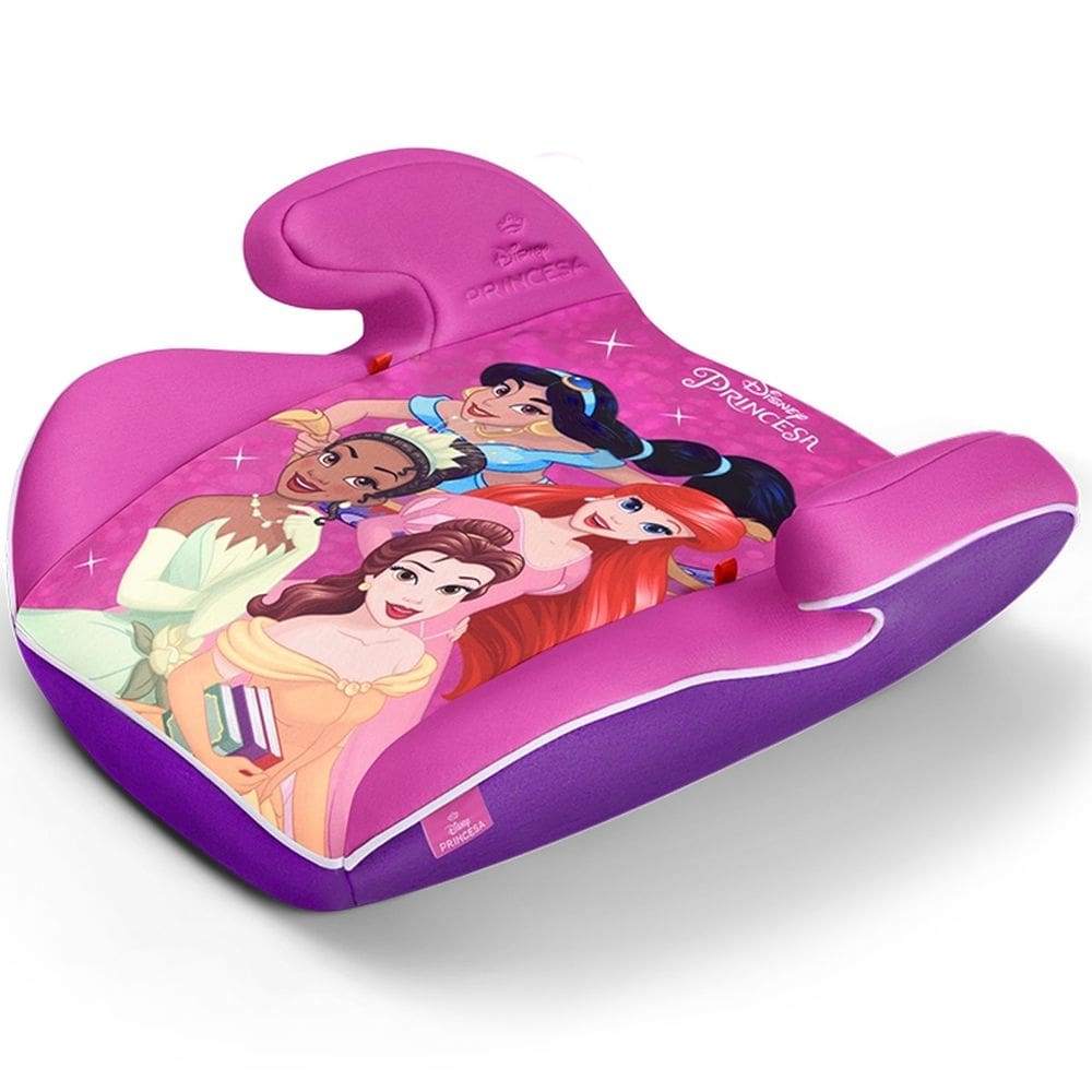 Assento De Elevação Infantil Carro Multikids Baby Princesas Disney Safe Booster Rosa Auto 15 A 36kg Grupos II e III BB497 Com Apoio de Braço