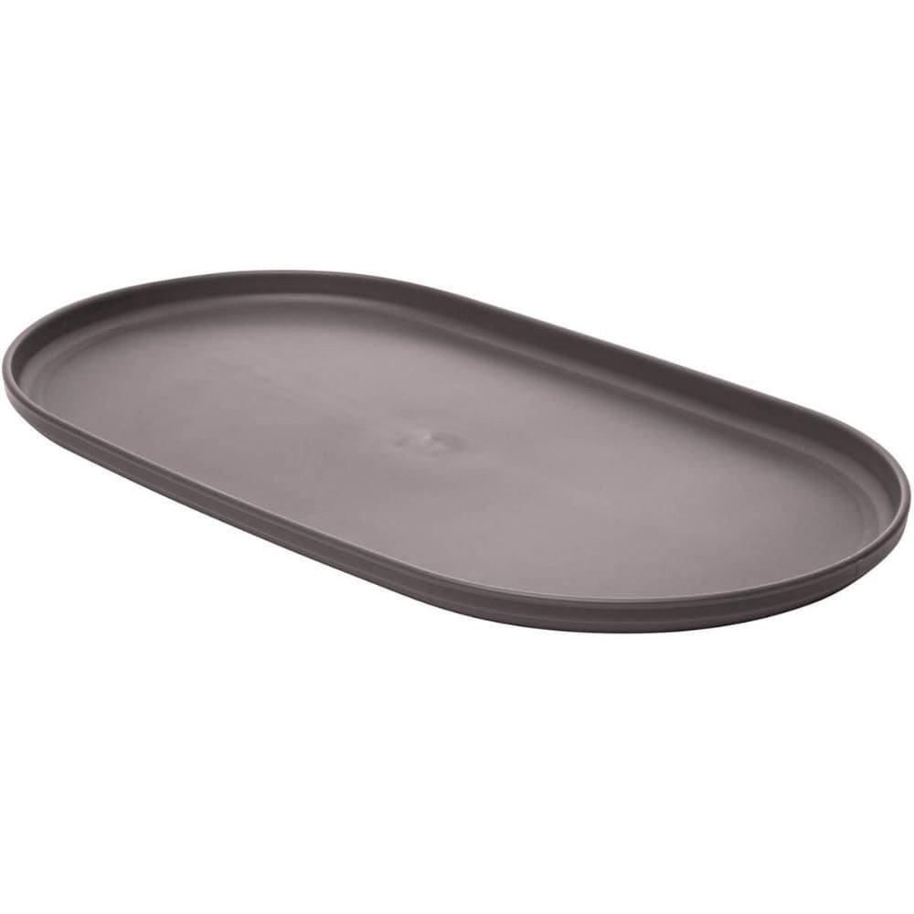 Travessa Oval Bambu Plástico 30x17cm Prato Bandeja Servir Petisco Salgados Lines Lyor