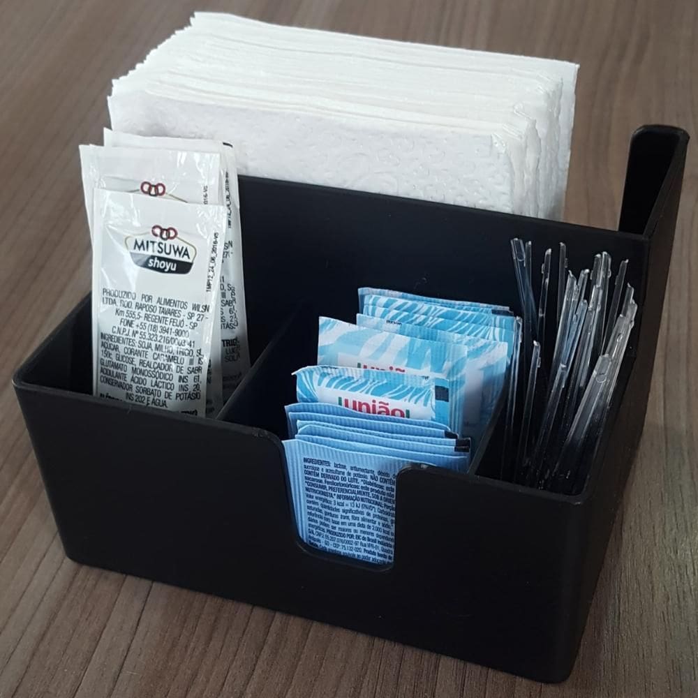 Kit 6 Porta Sachês Guardanapos Açúcar Organizadores Bancada