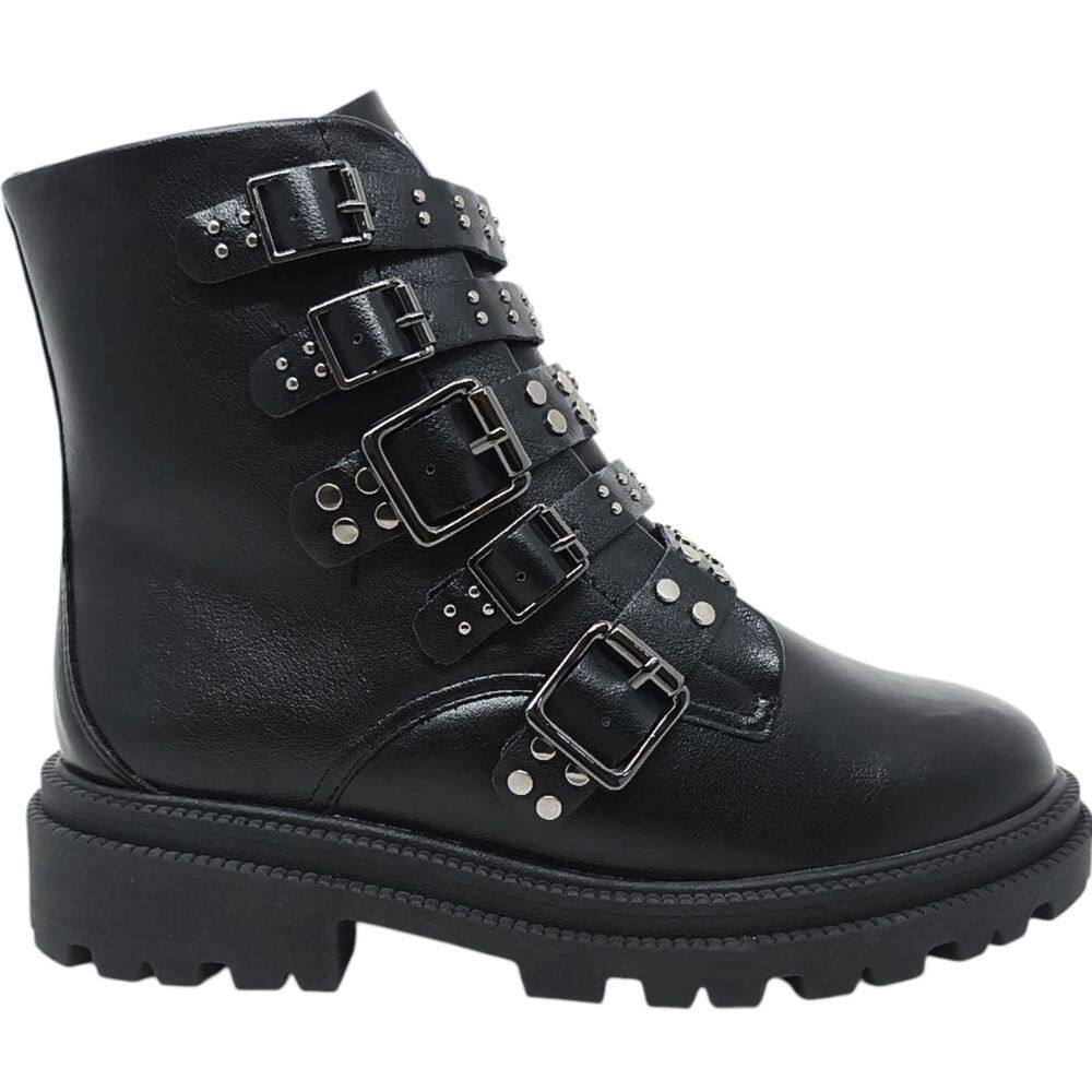Bota Coturno Feminino Casual Dia a Dia Passeio Trabalho Detalhes em Metal Ramarim 2561133