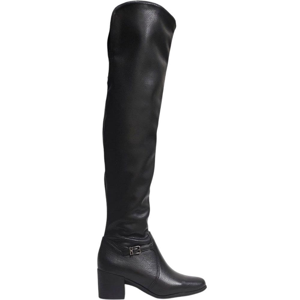 Bota Feminina Over The Knee Casual Dia a Dia Couro Salto Médio Cano Longo Bottero 347809