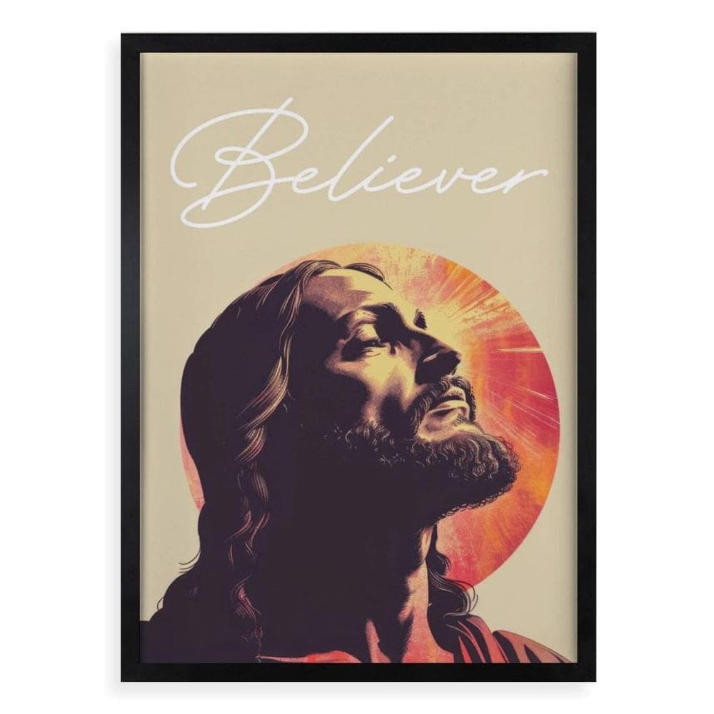 Quadro Decorativo Jesus Believer 33X24Cm