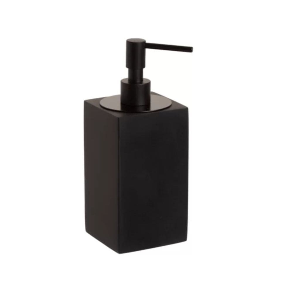 Porta Sabonete Líquido Em Resina Preto Fosco - Black Matte