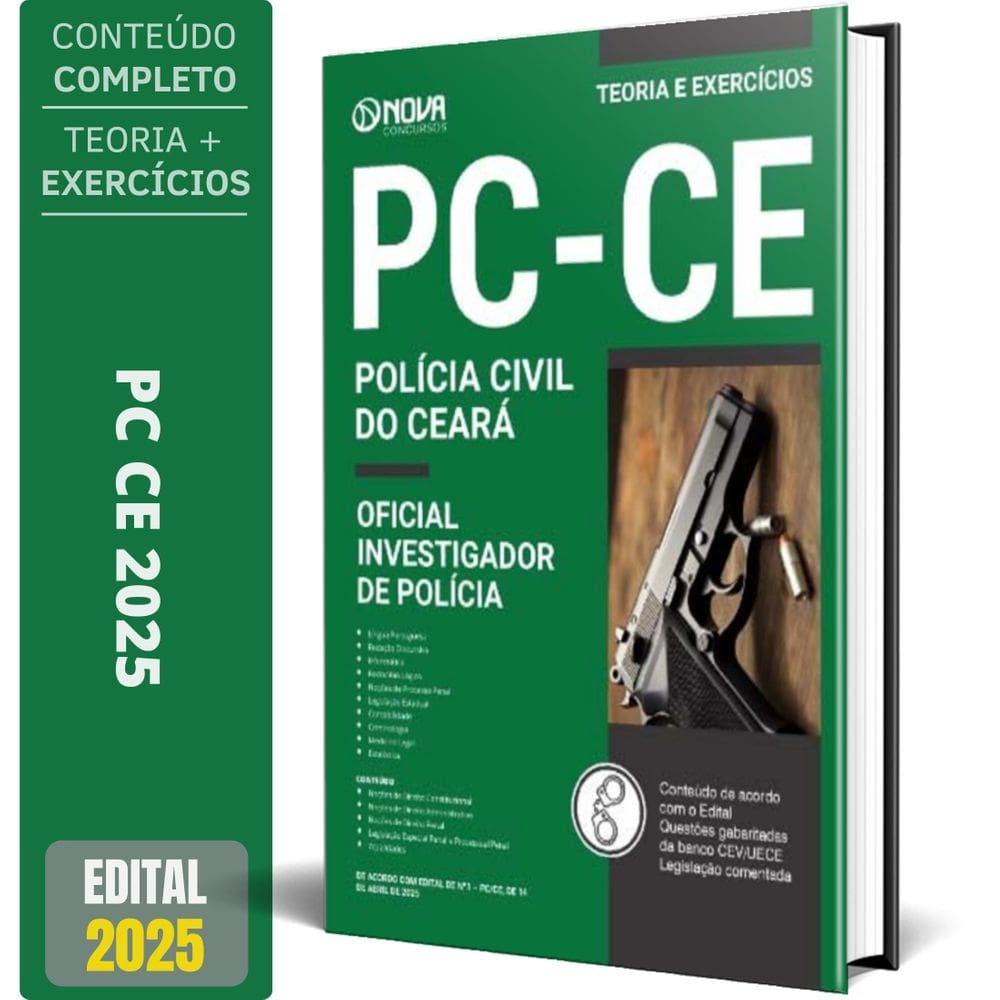 Apostila Pc Ce 2025 - Oficial Investigador De Polícia