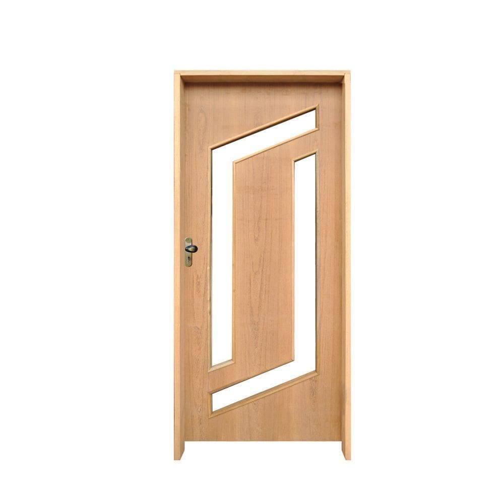 Porta 2l Vazados P.imbuia 82 X 2.10 Batente Misto 14cm Fechadura Externa Lado Direito - Rodam