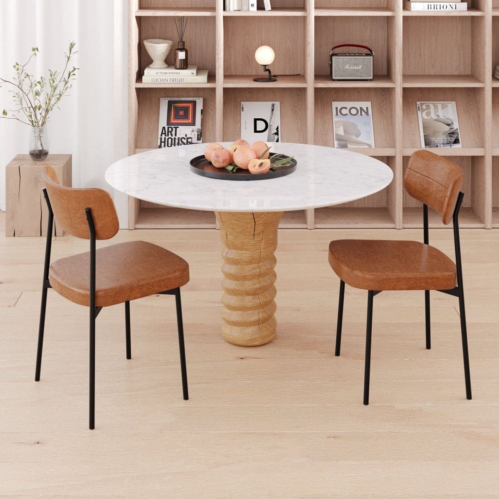 Kit com 6 Cadeiras para Sala de Jantar Mona Yescasa Areia Corriente/Caramelo