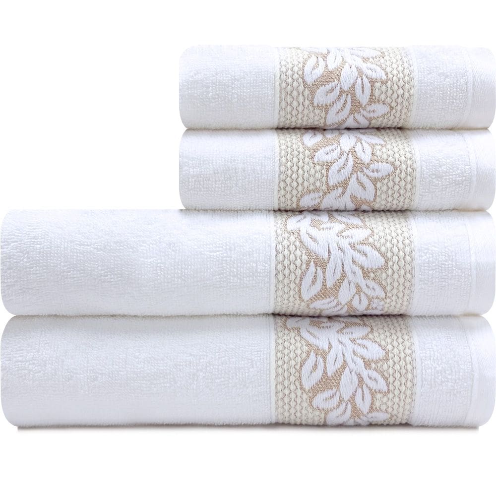 Toalhas de Banho e Rosto 100% Algodão Kit com 4 peças Karsten Provence - Emcompre