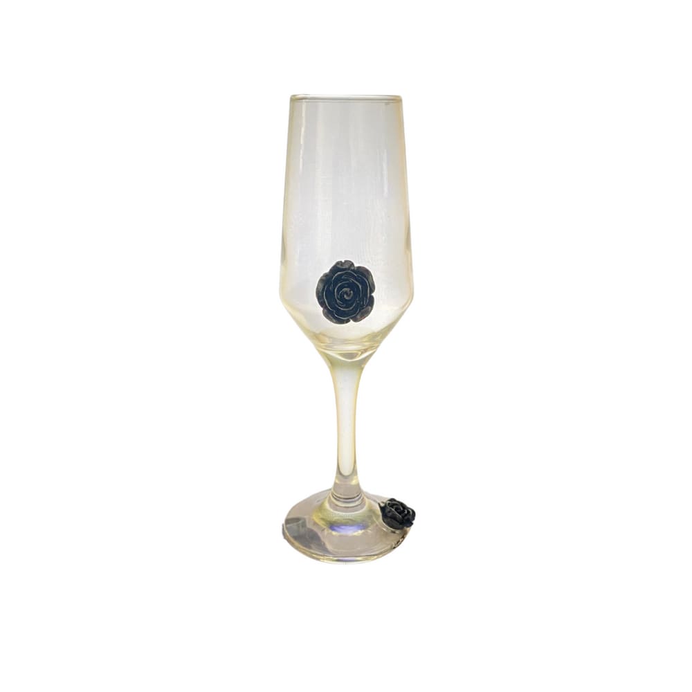 Taça Dama da Noite Rosa Negra Champagne 186ml