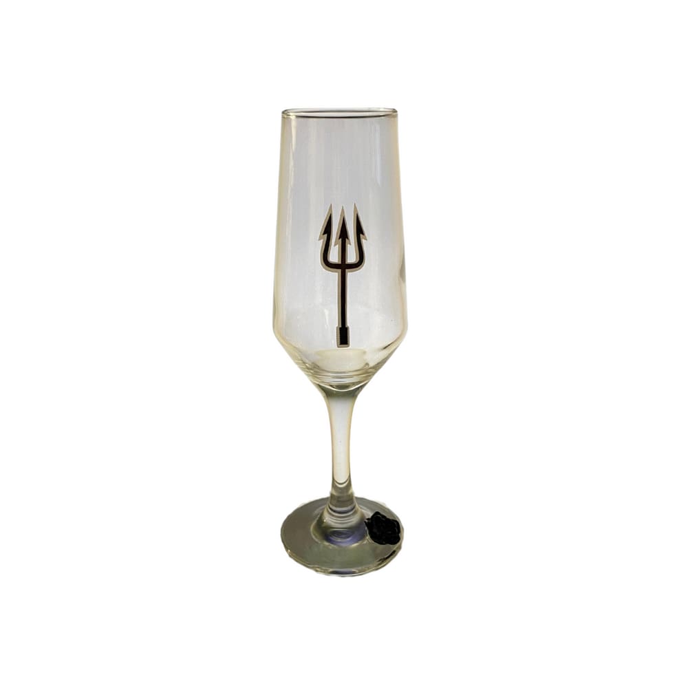 Taça Dama da Noite Tridente Adesivo Rosa Ngr Champagne 186ml