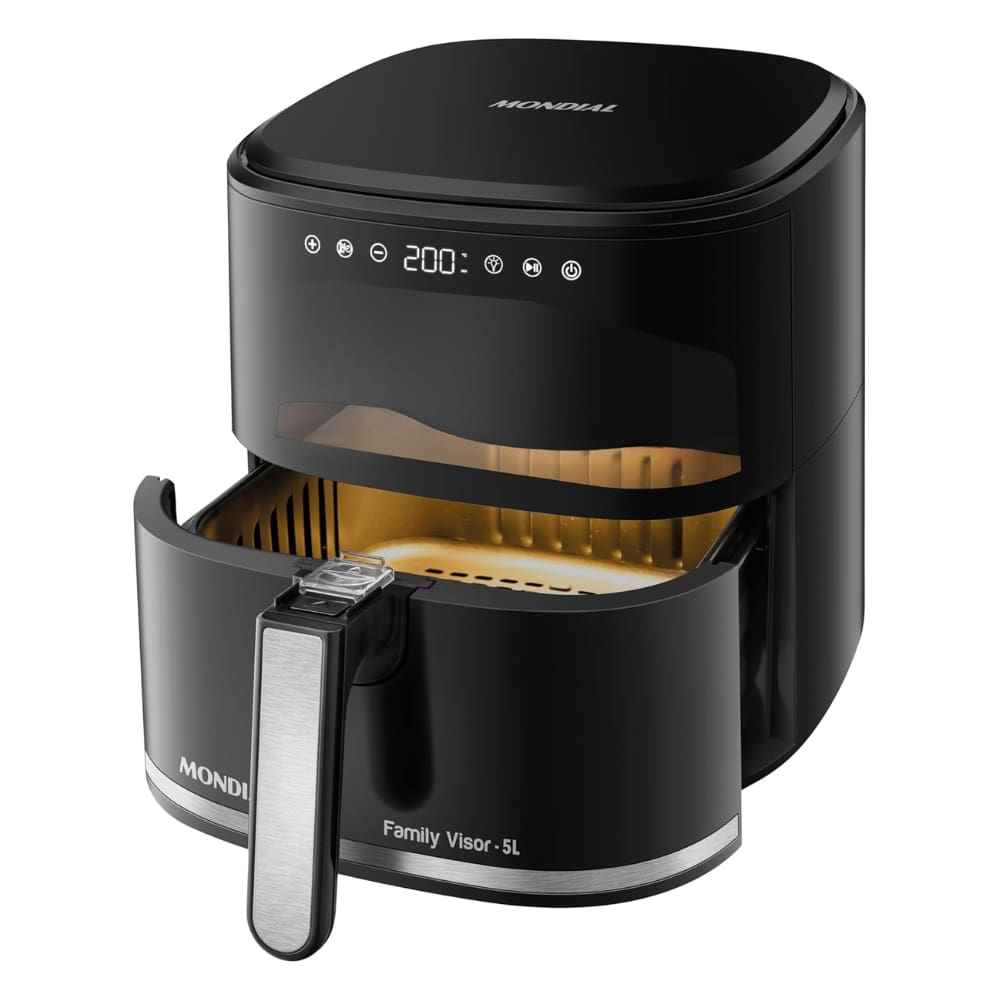 Fritadeira Air Fryer Digital 5L Mondial Preto 2000W 220v