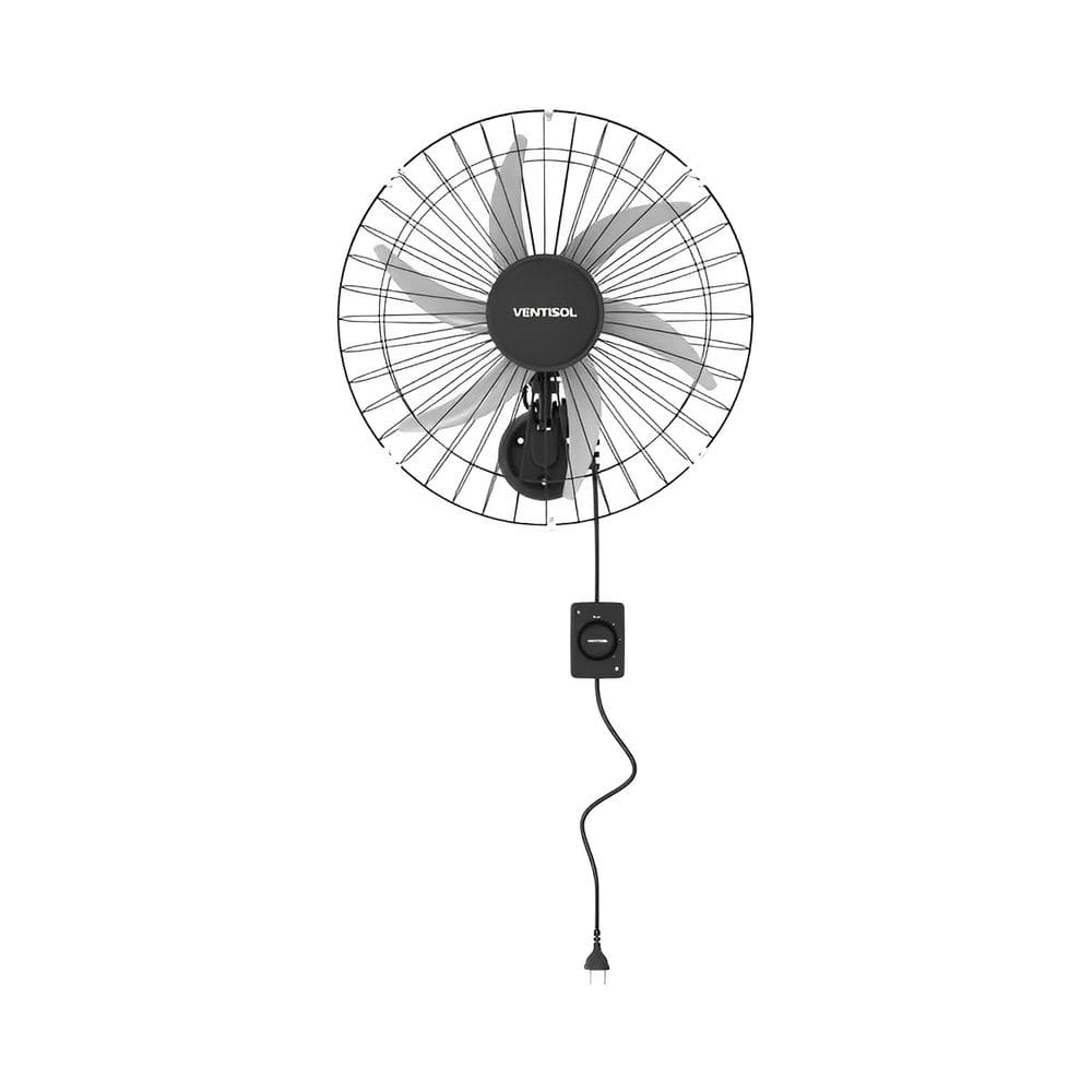 Kit 2 Ventiladores de Parede Steel Ventisol 50cm c/ 6 Pás Bivolt 200W