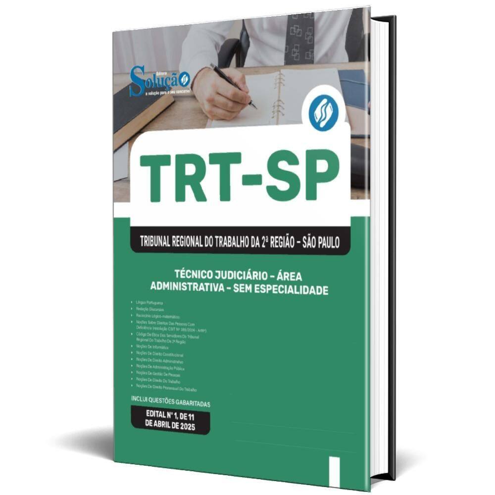 Apostila Trt Sp 2025 Técnico Judiciário Área Administrativa