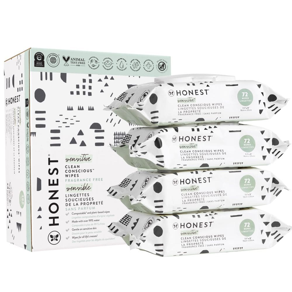 Lenços umedecidos para bebês The Honest Company Clean Conscious Unperfume