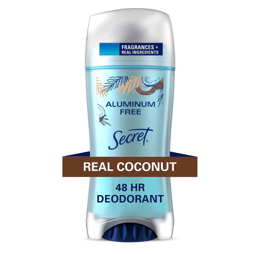 Desodorante Secret, sem alumínio, perfume de coco, 70 ml para mulheres