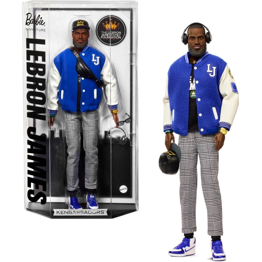 Boneca Barbie Signature Lebron James Kenbassadors com roupa