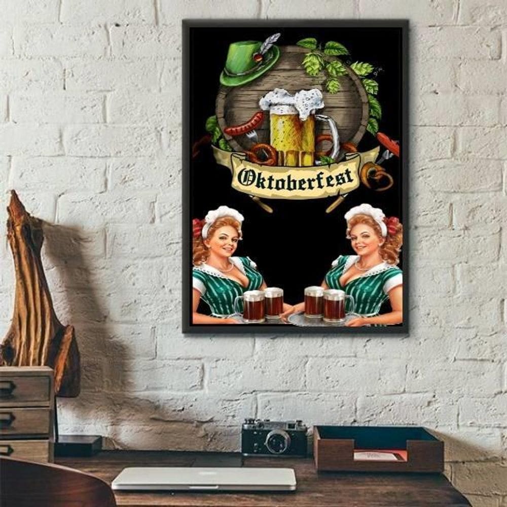 Quadro Vintage Cerveja - Oktoberfest 45X34Cm