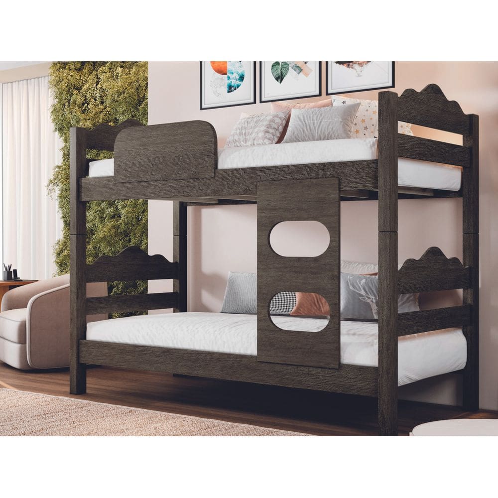 Beliche Kênia Para Quarto Pequeno 2 Colchões D33 Conforto