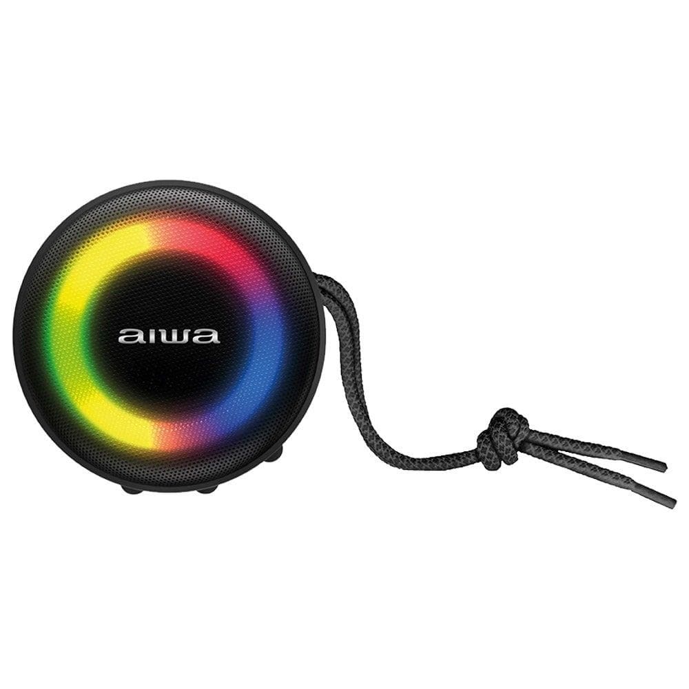 Caixa de Som Amplificada Aiwa Mini Speaker AWSSP02 | 7 Modos de Luz, Bluetooth, 200W RMS, Preto