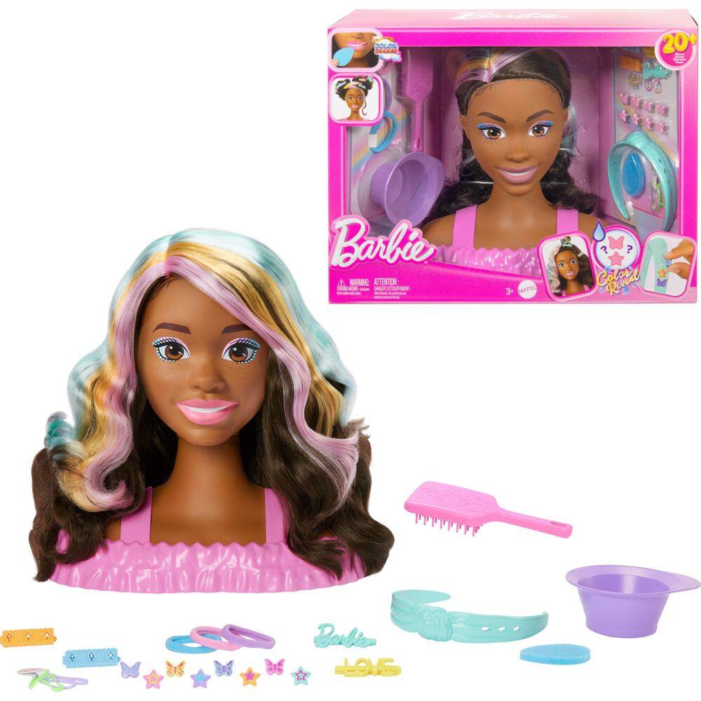 Boneca Barbie Styling Head, cabelo castanho com mais de 20 acessórios