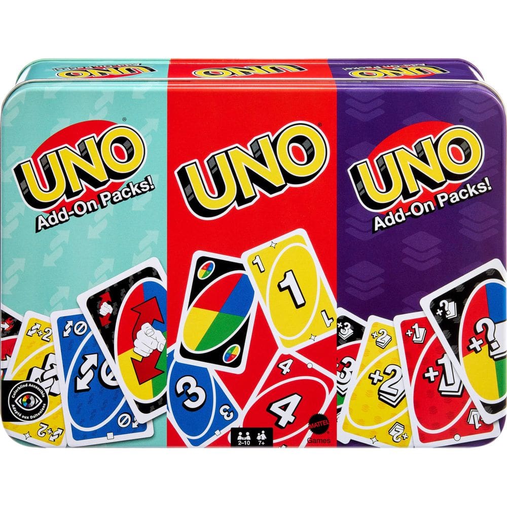 Pacote adicional de jogos de cartas Mattel Games UNO Core e UNO
