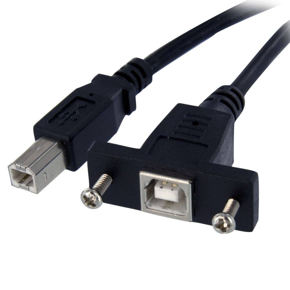 Cabo USB StarTech.com Montagem em painel USB B para B 1 pé 2.0