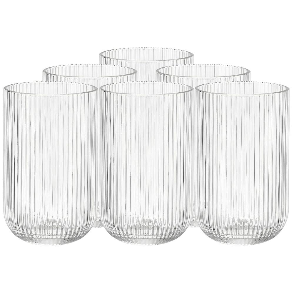 Jogo com 6 Copos de Vidro Versalhes Transparente 460ml