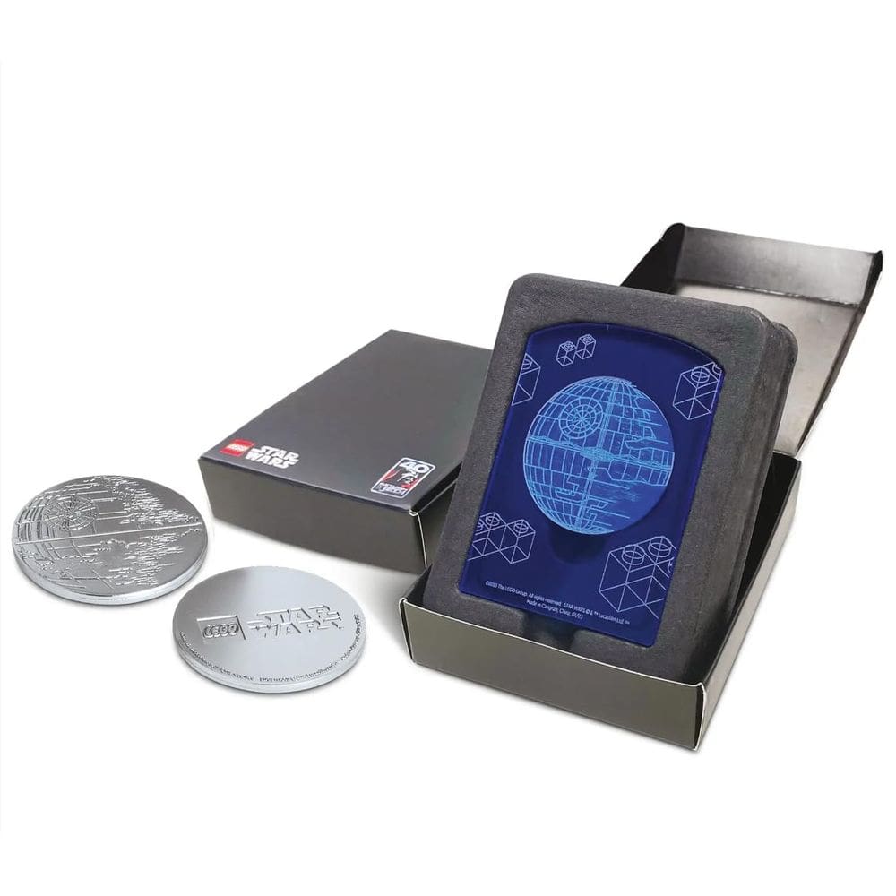 Item de colecionador LEGO Star Wars Death Star Coin 40º aniversário