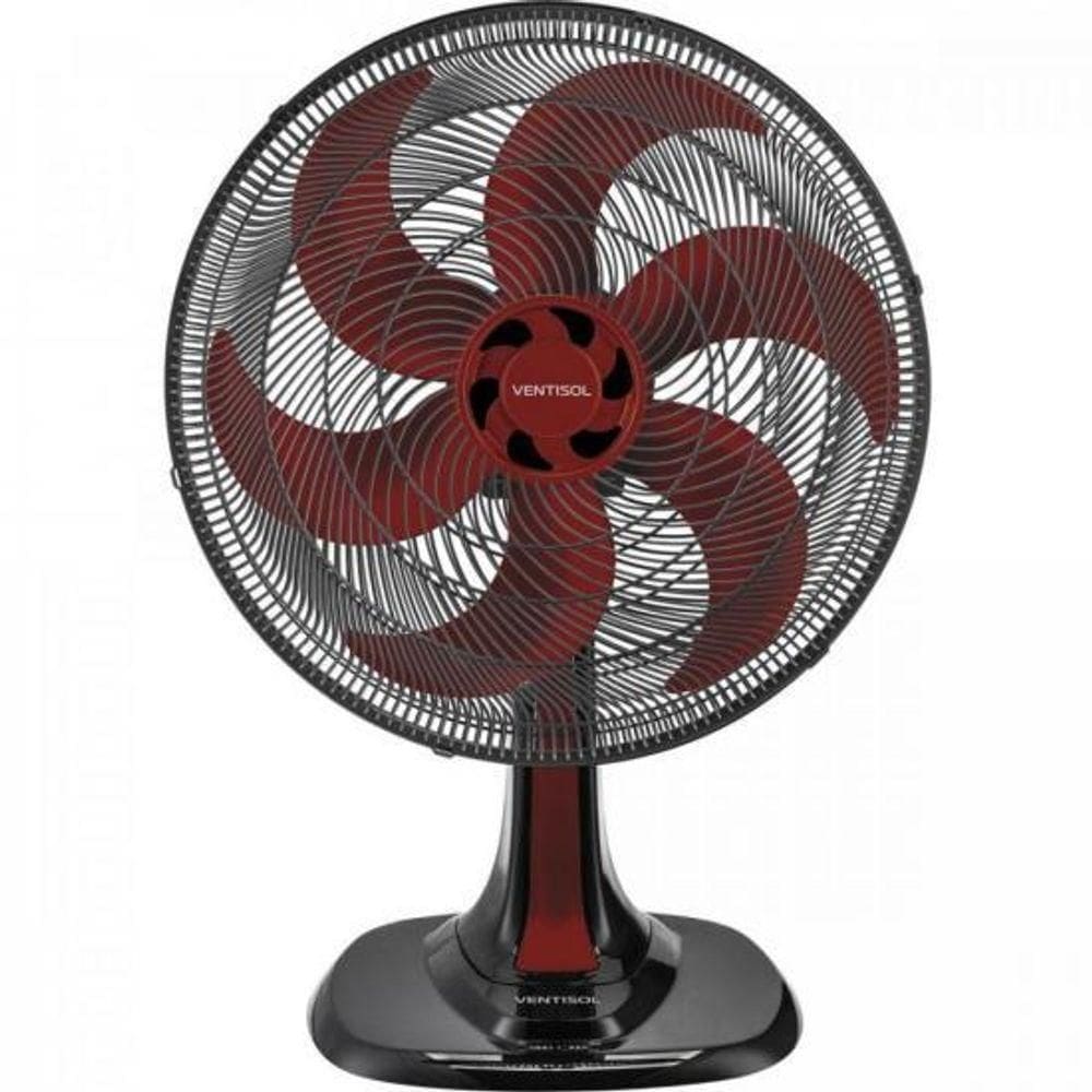 Ventilador De Mesa Ventisol Turbo 6 40cm Vermelho 127v f002