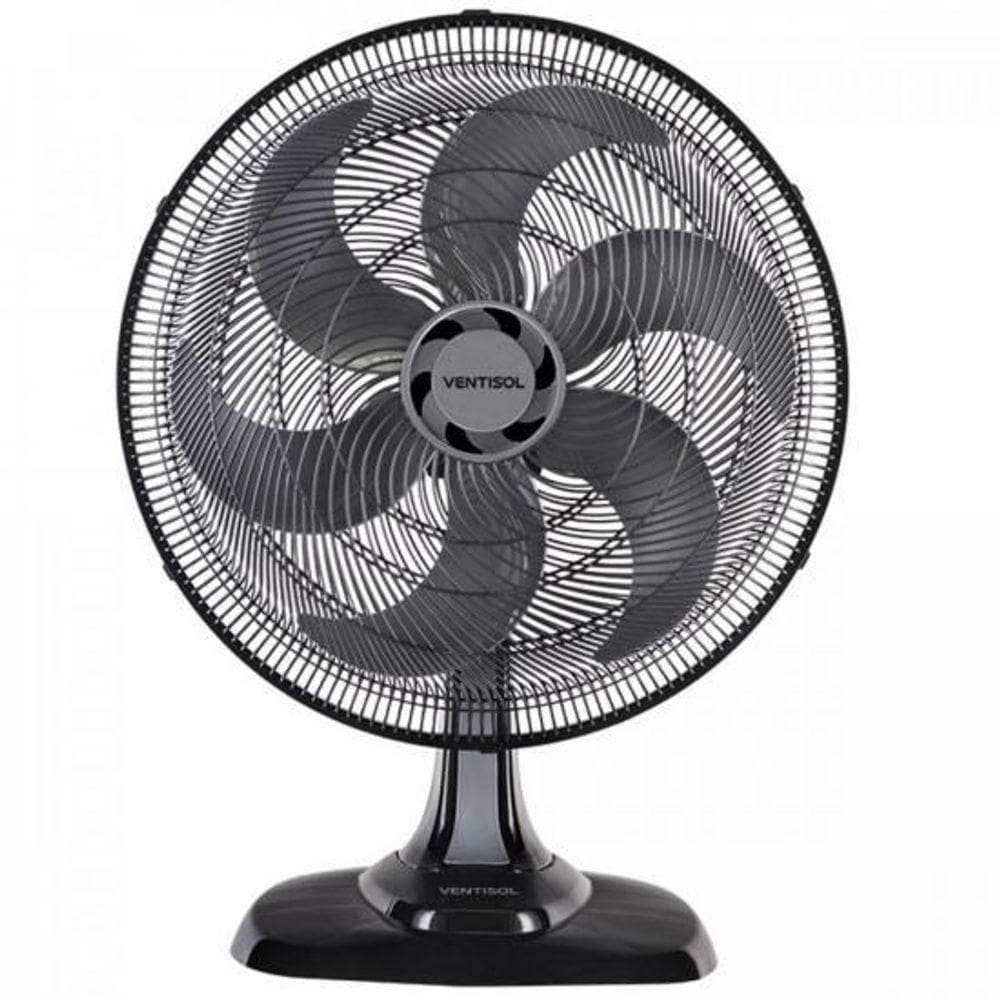 Ventilador De Mesa Ventisol Turbo 6 50cm Preto 127v f002