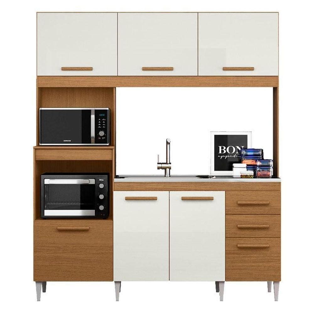 Kit Cozinha Camila 2001590 Atacama Off White - Aramóveis