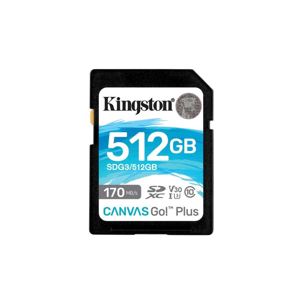 Cartão SDXC Kingston Canvas Go Plus 512 GB UHS-I C10 U3 V30