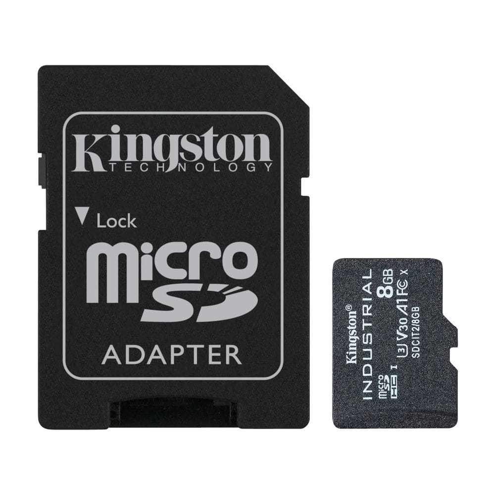 Cartão de memória Kingston Industrial 8GB microSDHC C10 A1 pSLC
