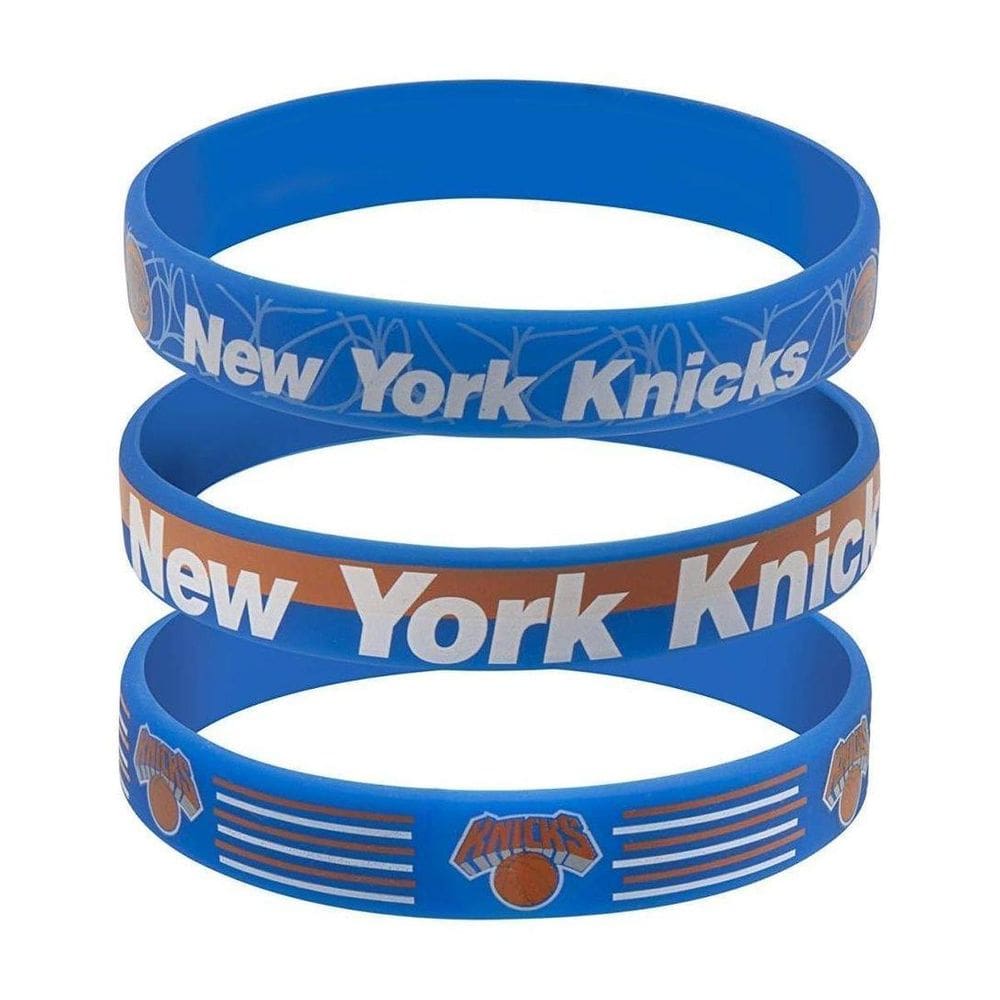 Cartela 3 Pulseiras Silicone Nba New York Knicks Macabbi Art