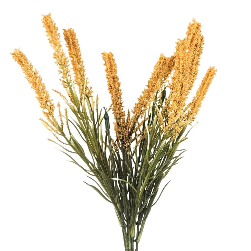 Lavanda Laranja 5 Galhos 33Cm Buquê Flor Planta Artificial