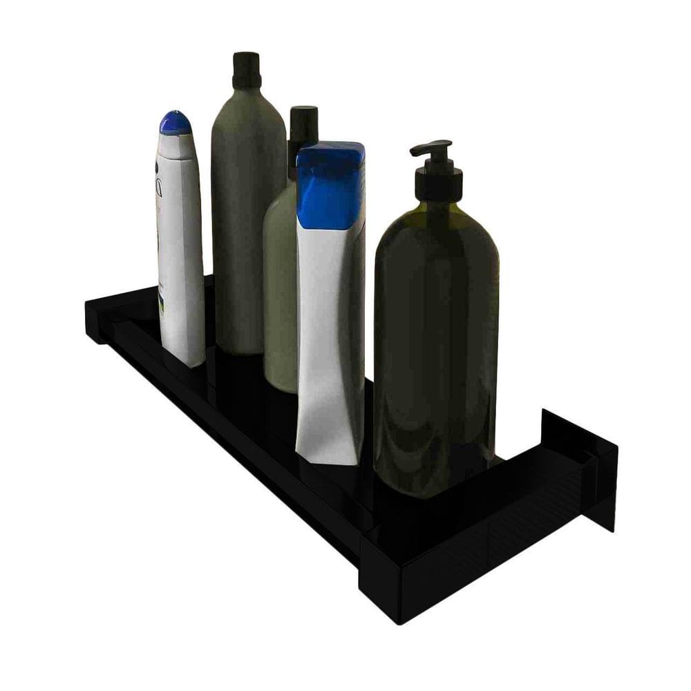 Porta Shampoo Organizador 30Cm Inox Polido Ou Preto Fosco