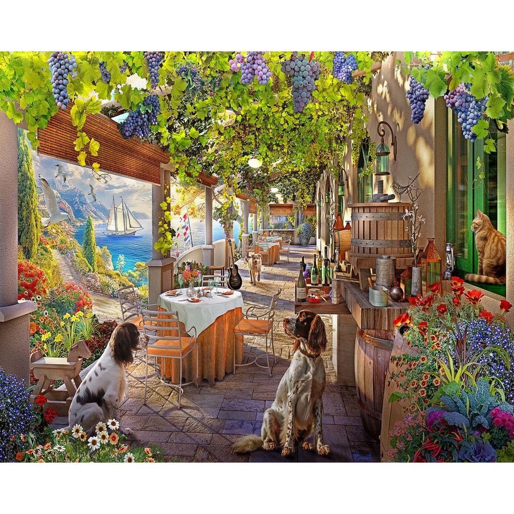 Quebra-cabeça Springbok Vineyard Porch 1000 peças para adultos