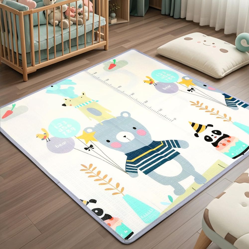 Tapete de brincar para bebês Dovesail dobrável à prova d`água 120x120cm