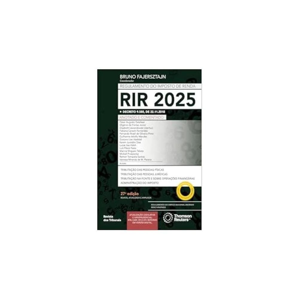 Regulamento Do Imposto De Renda - Rir 2025