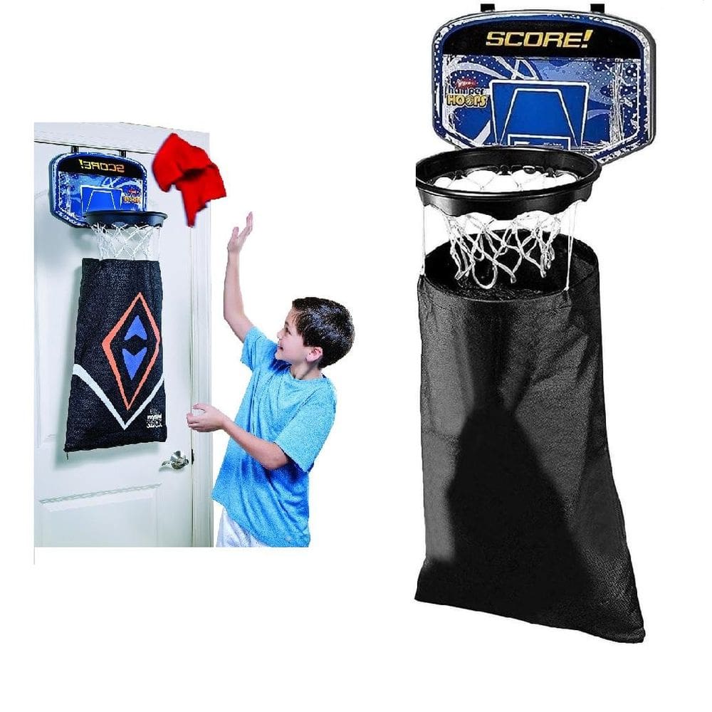 Cesto Para Roupa Suja Infantil E Tabela De Basquete Aro De Porta 2 Em 1 Organizador De Roupas Lavanderia Hamper Hoops