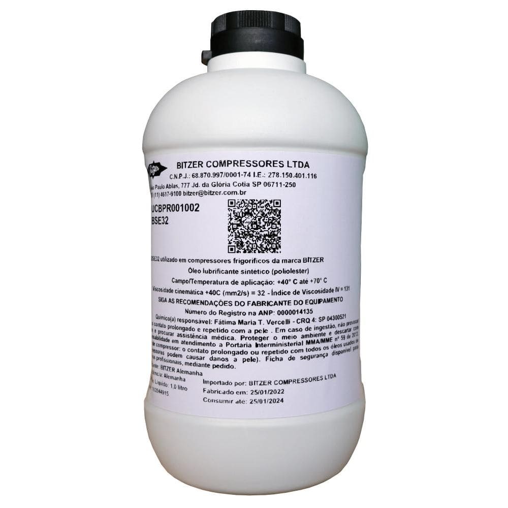 Óleo BSE-32 Bitzer R134/404 1 Litro UCBPR001002