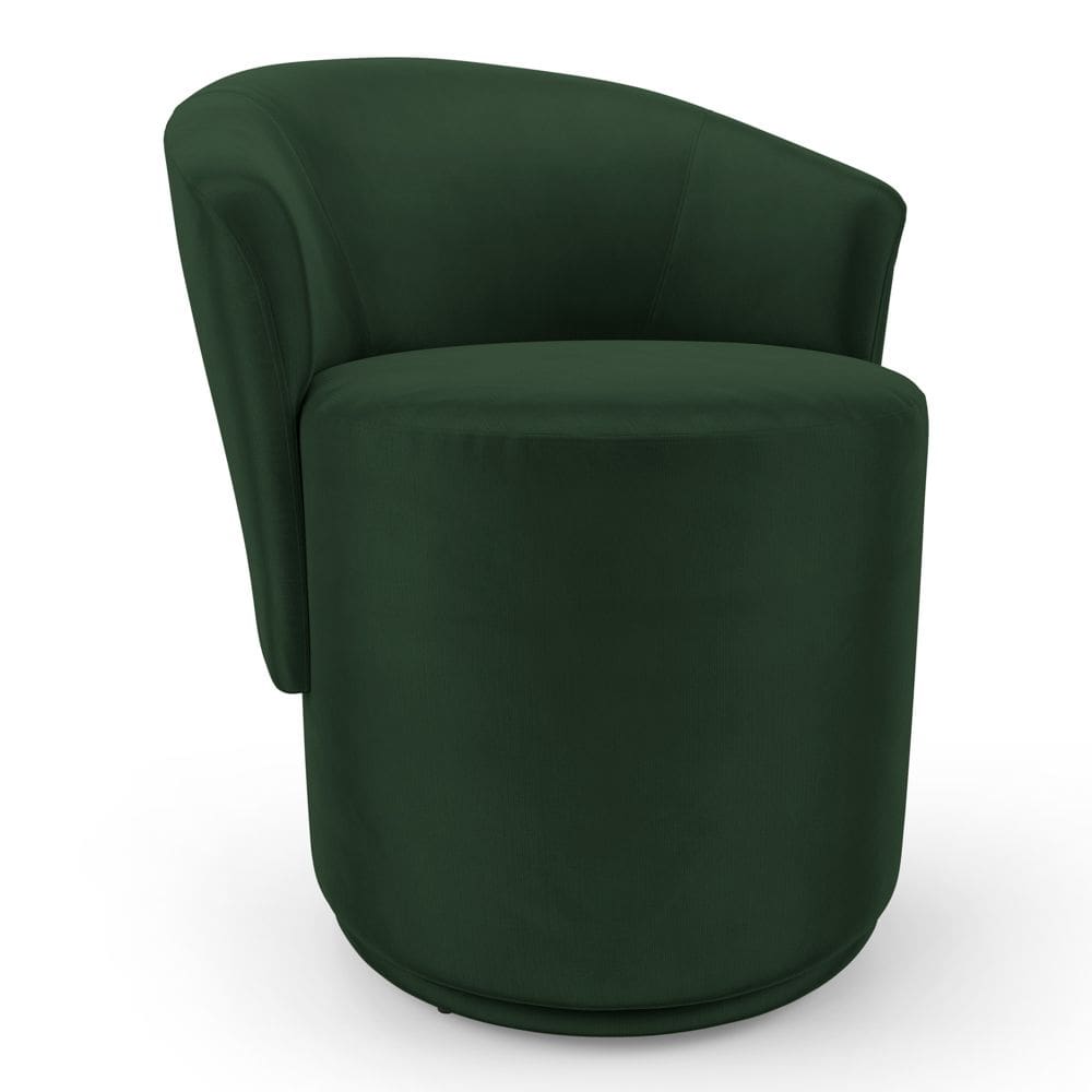 Poltrona Orgânica Living Mavi Fixa Veludo Verde - Desk Design