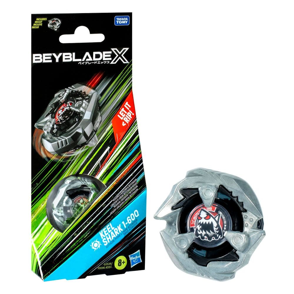Conjunto de pacotes Beyblade Booster Beyblade X Keel Shark 1-60Q