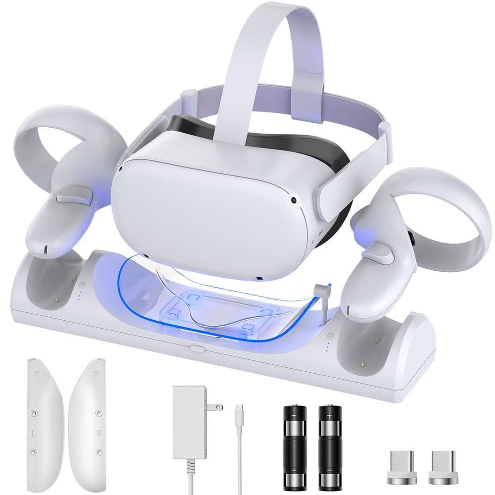 Base de carregamento VR TanReginal para Oculus Quest 2 com baterias