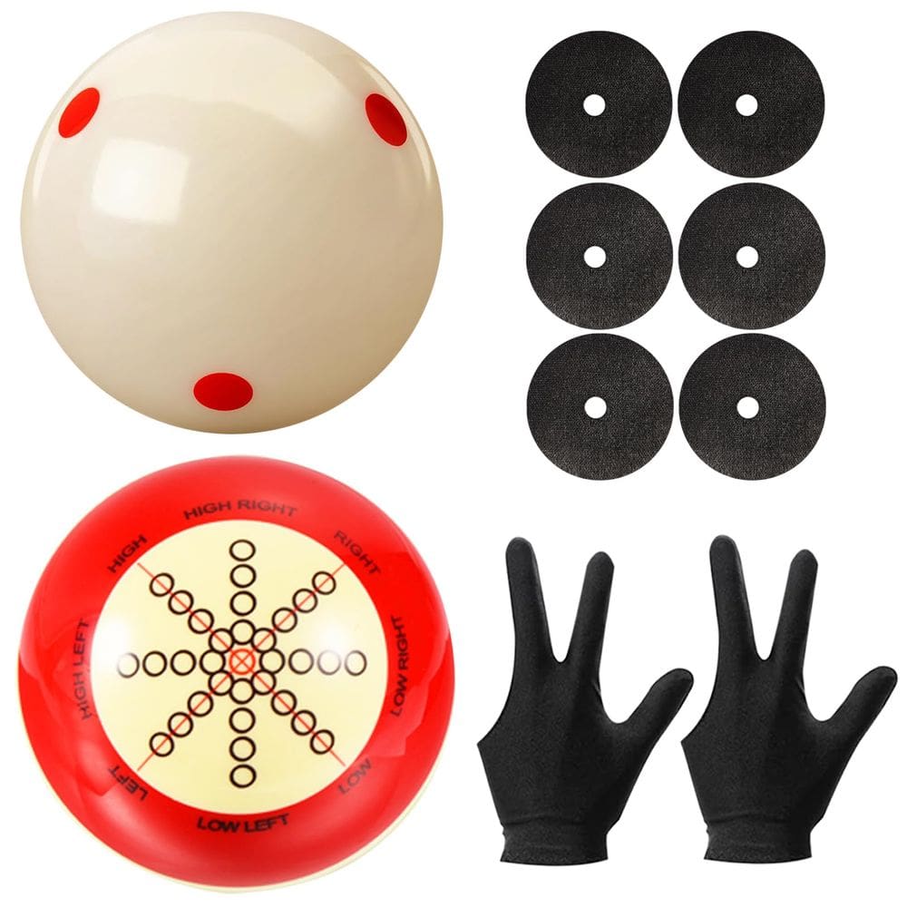 Bola de treino de bilhar Hordolry com pontos + 2 bolas de sinuca