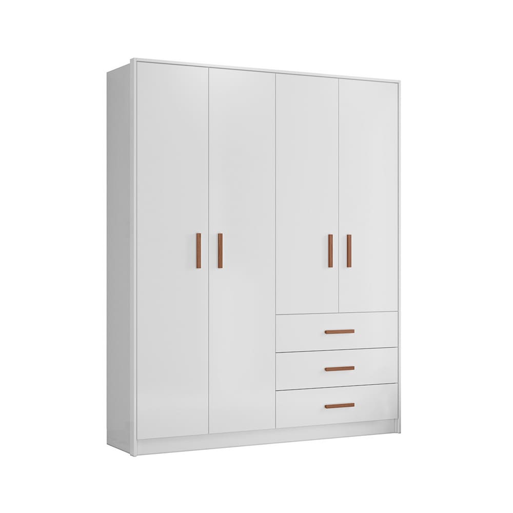 Roupeiro Guarda Roupa Pérola Branco Peternella Móveis