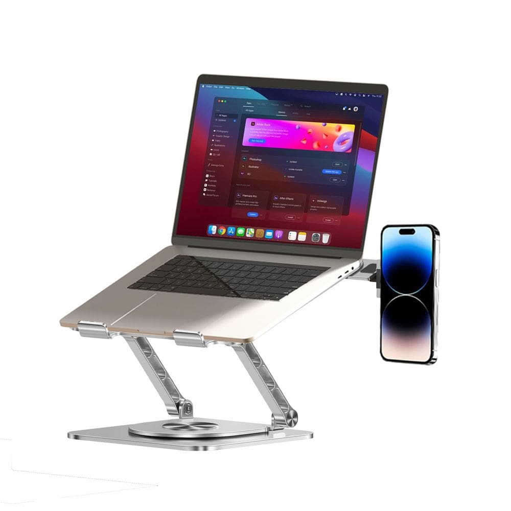 Suporte para laptop Benriotel com suporte magnético para telefone