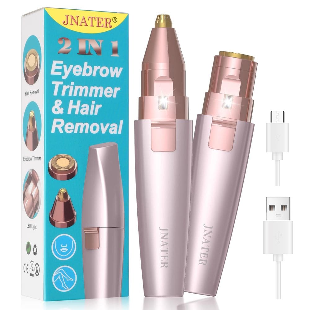 Removedor de pelos faciais JNATER 2 em 1 recarregável para mulheres