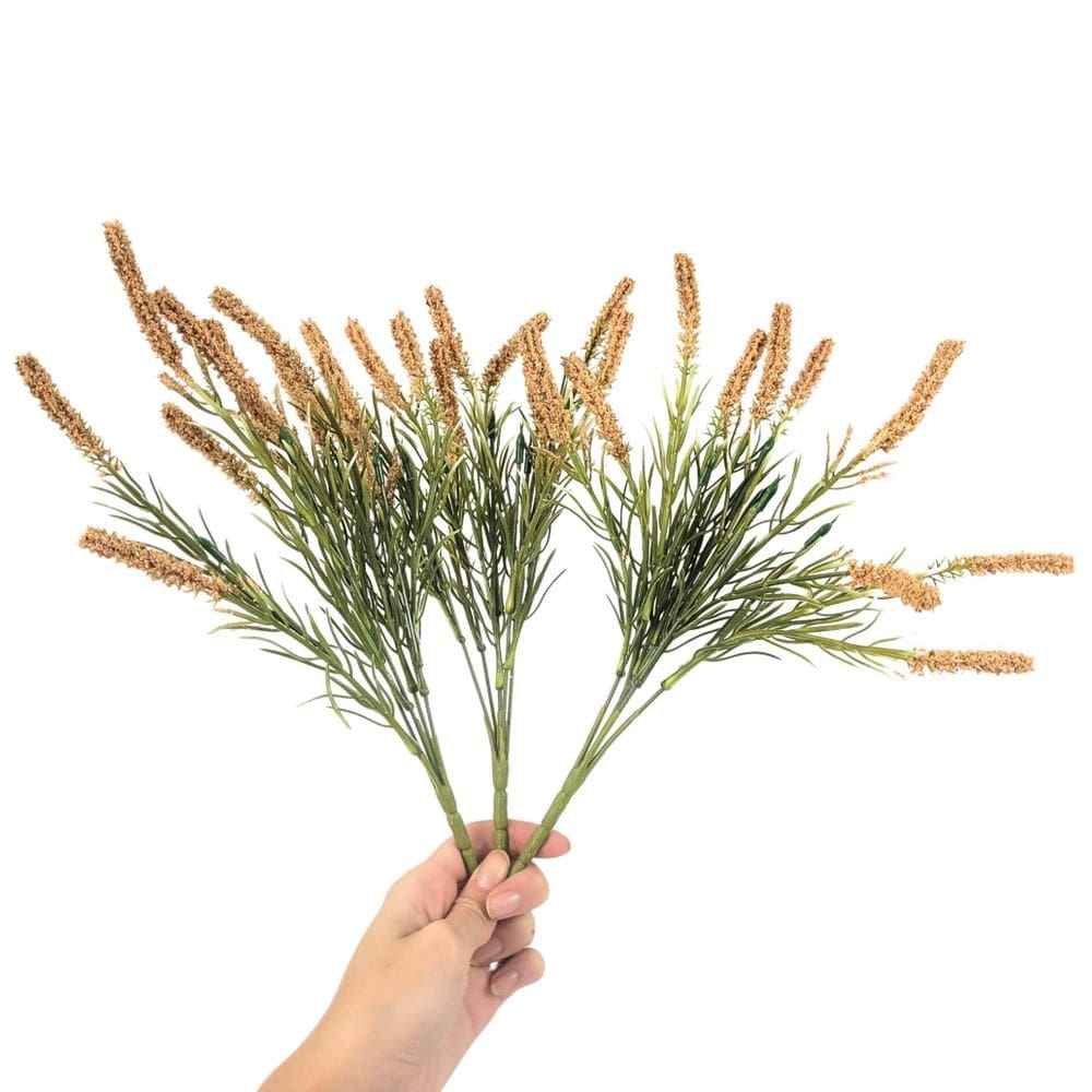 Kit 3 Lavanda Outonado 33Cm Buquê Flor Planta Artificial