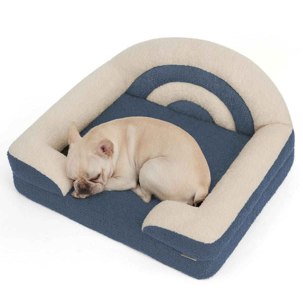 Capa lavável de tamanho médio para cama para cães Blissful Diary Foam azul