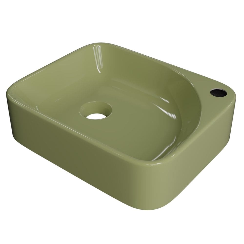 Cuba Pia Para Banheiro Retangular 36cm Jasmin C08 Verde - Mpozenato